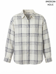 AMERICAN HOLIC Plaid Long-Sleeve Shirt
