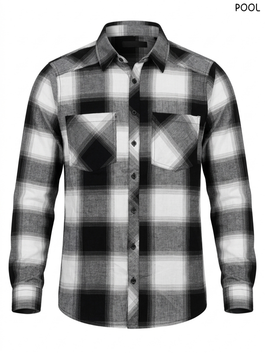 POOL Black and White Plaid Shirt