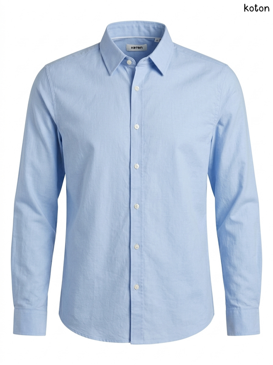 Koton Light Blue Long-Sleeve Shirt