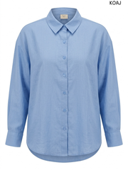 KOAJ Blue Long-Sleeve Button-Down Shirt