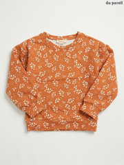 Du Pareil Kids Long-Sleeve Botanical Print Sweatshirt – Terracotta