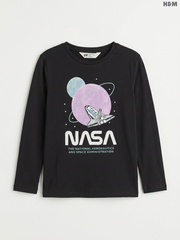 H&M Kids' NASA Space Shuttle Graphic Long-Sleeve Top