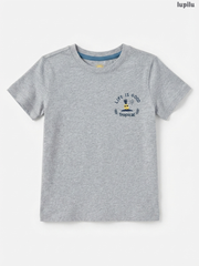 Lupilu Kids Grey T-Shirt | "Life is Good Tropical" Pineapple Tee