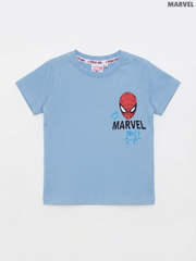 Marvel Spider-Man Kids T-Shirt – Light Blue Superhero Tee for Boys