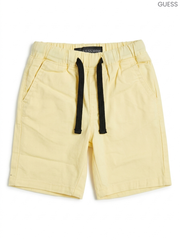 GUESS Kids' Pastel Yellow Shorts | Casual Drawstring Cotton Shorts