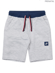PRENATAL Kids' Grey Sweat Shorts | Contrast Navy Waistband Drawstring Shorts