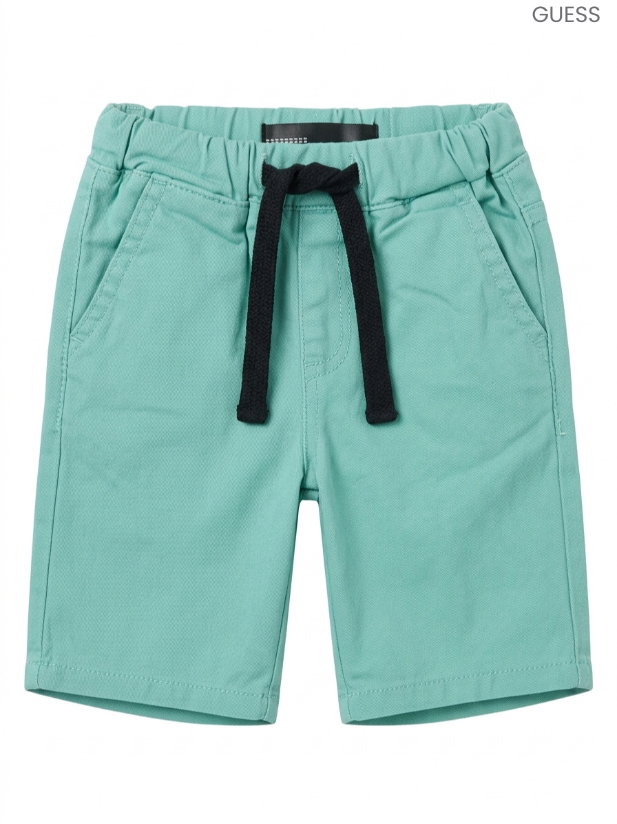 GUESS Kids' Seafoam Green Shorts | Casual Drawstring Cotton Shorts