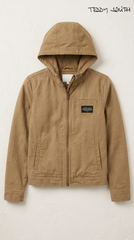 TEDDY SMITH WOMENS HOODED DENIM JACKETS