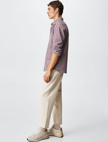 MNG MENS MICRO CHECK SLIM FIT SHIRT