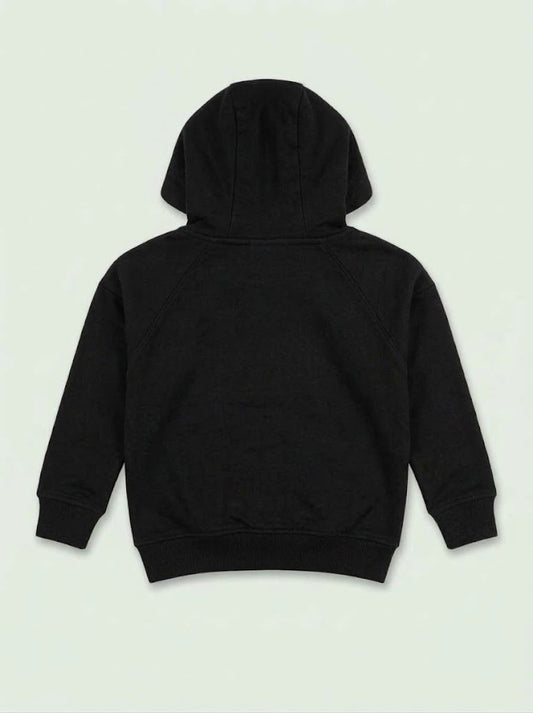 Boys BRANDED ' Black Pullover Hoodie with Red Chest Emblem