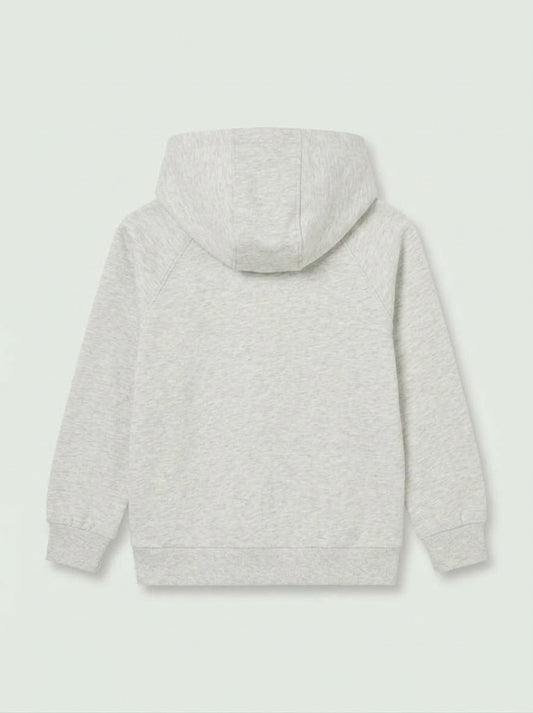 BOYS LEFTIES' Light Grey Zip-Up Hoodie with "Skate Club" Patch