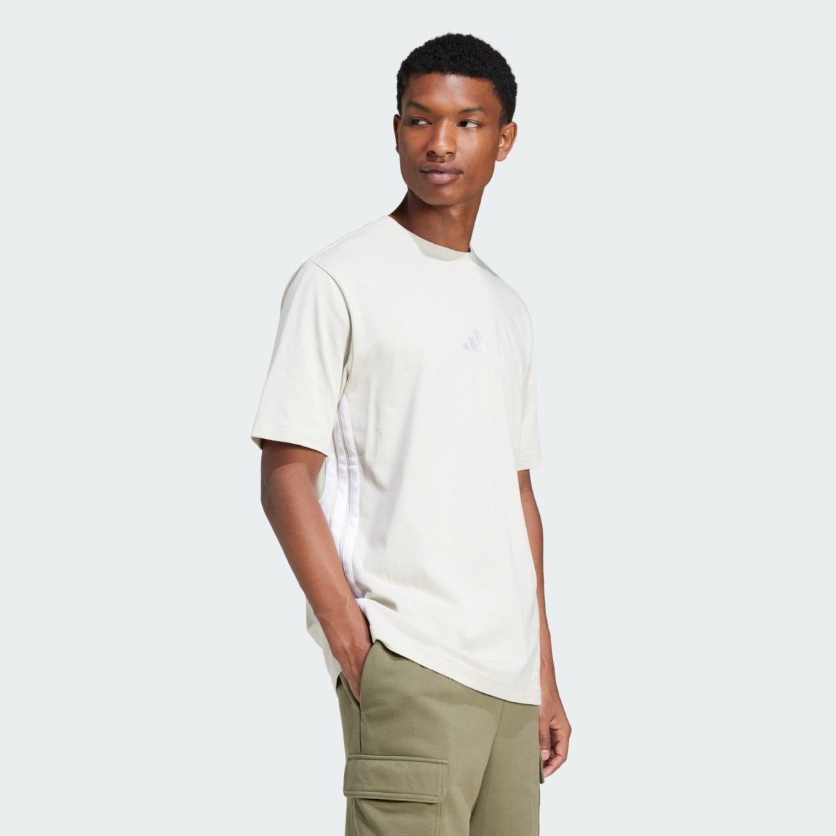 ADI Essentials 3 - Stripes Single Jersey T-Shirt - Smgarment's