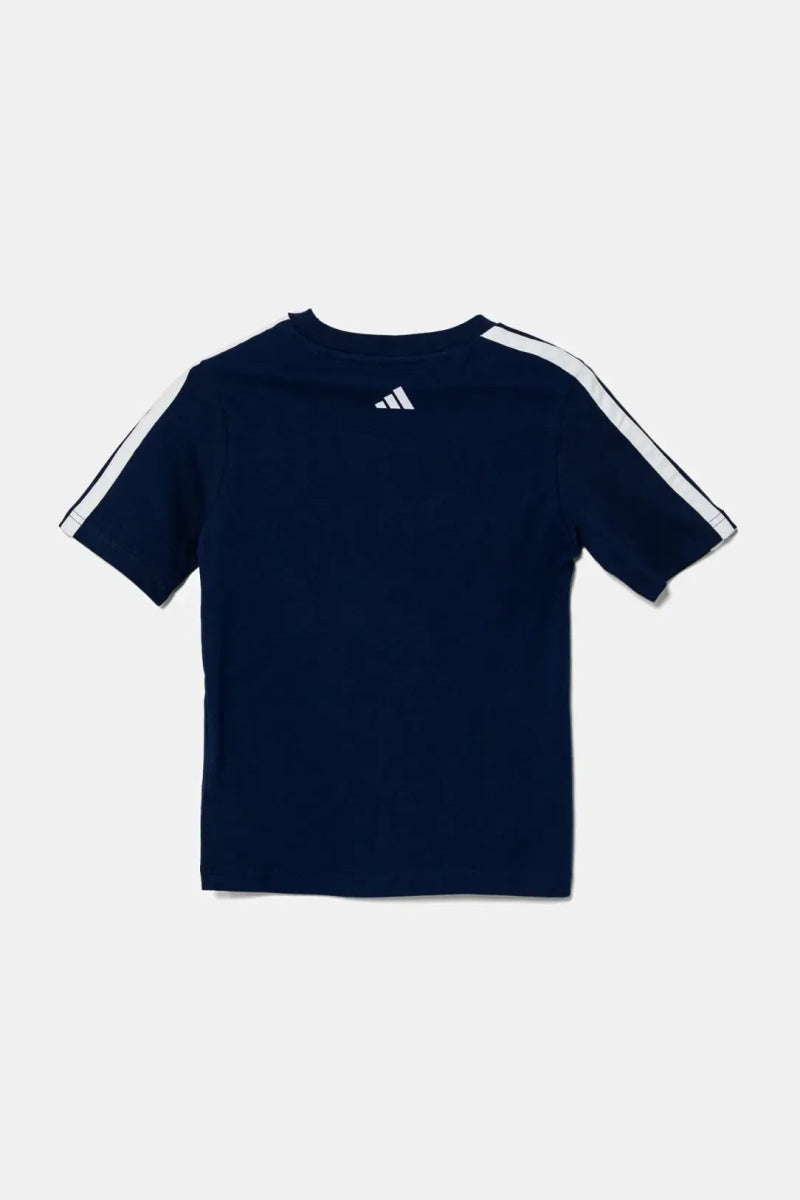 ADI Navy Blue With Print Kids Cotton T Shirt - Smgarment's