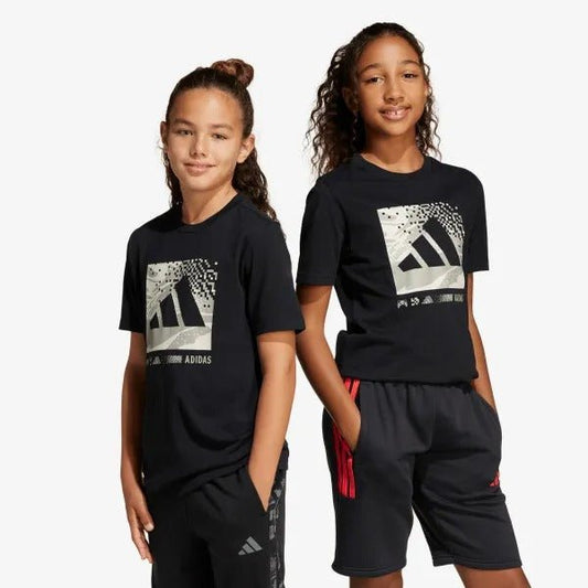 ADIDAS BLACK CAMOU LOGO T - SHIRT - Smgarment's