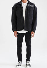 DeFacto Pre-owned Denim jacket - black