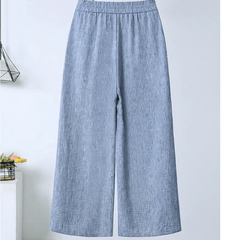Airy Linen Blend Wide - Leg Women Trouser - Smgarment's