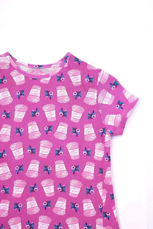 All OVER COFEE MUG PRINT T - SHIRT - Smgarment's