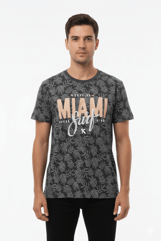 Alphar one men's Vintage men's grey graphic t shirt - Smgarment's