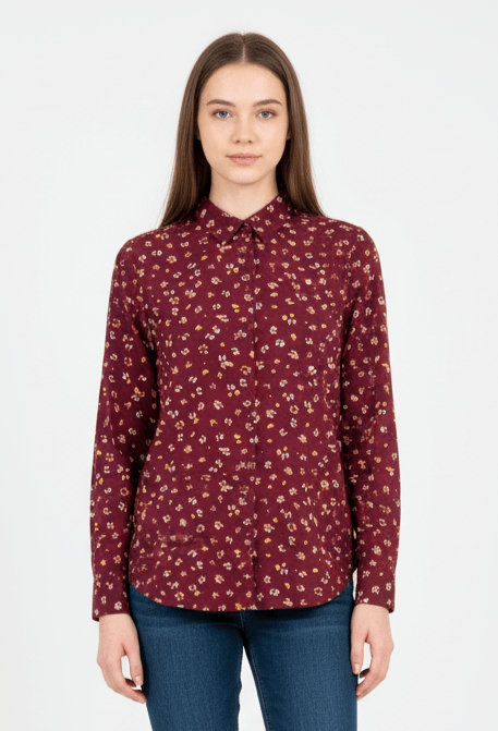 AMISU WOMEN FLORAL PRINT SHIRT - Smgarment's