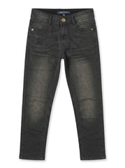 Boys BRANDED' Charcoal Washed Black Slim Fit Stretch Jeans| SM GARMENTS