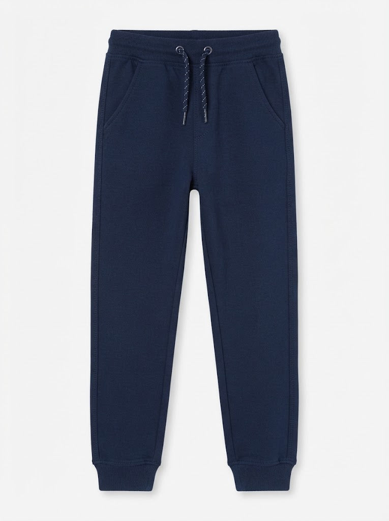 Boys' Casual Cotton Essential Jogger Pants – Navy Blue