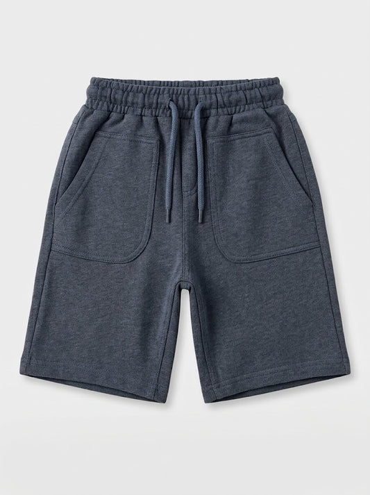 TAO Boys' Dark Charcoal Heather Fleece Sweat Shorts| SM GARMENTS