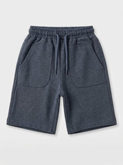 TAO Boys' Dark Charcoal Heather Fleece Sweat Shorts| SM GARMENTS