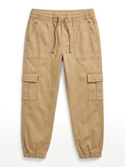 Boys' beige Utility Cargo Drawstring Jogger Pants| SM GARMENTS