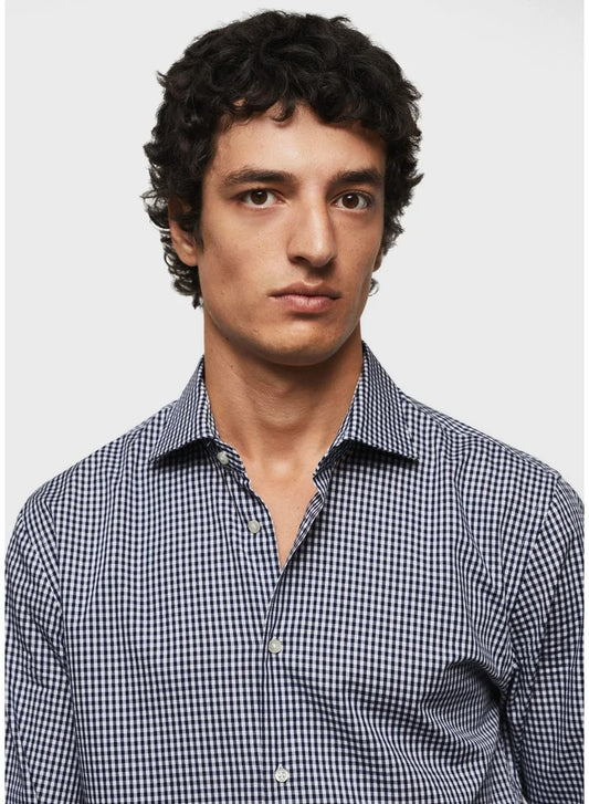 MNG Mens Checked Slim Shirt