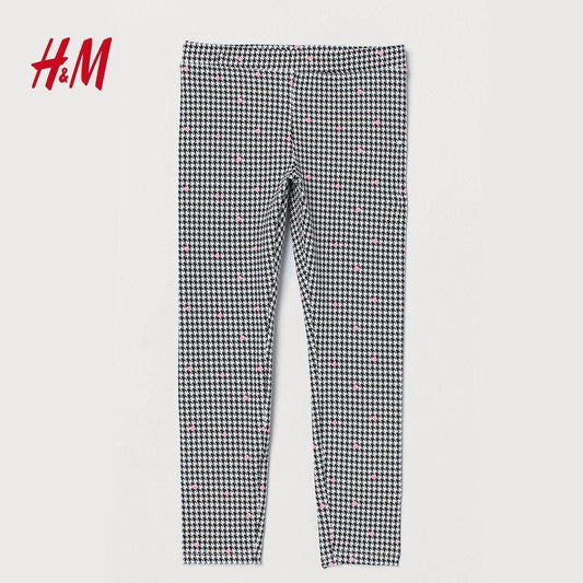 BLACK AND WHITE LEGGINGS WITH PINK DOTS - SMgarment's