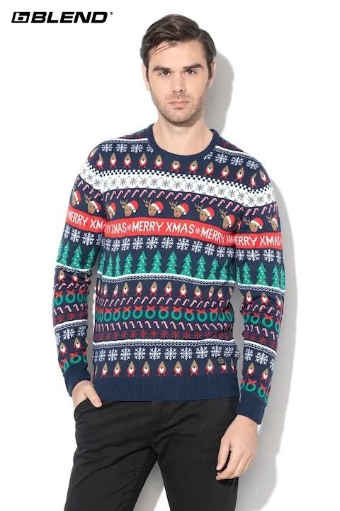 BLEND Christmas Themed Sweater - Smgarment's