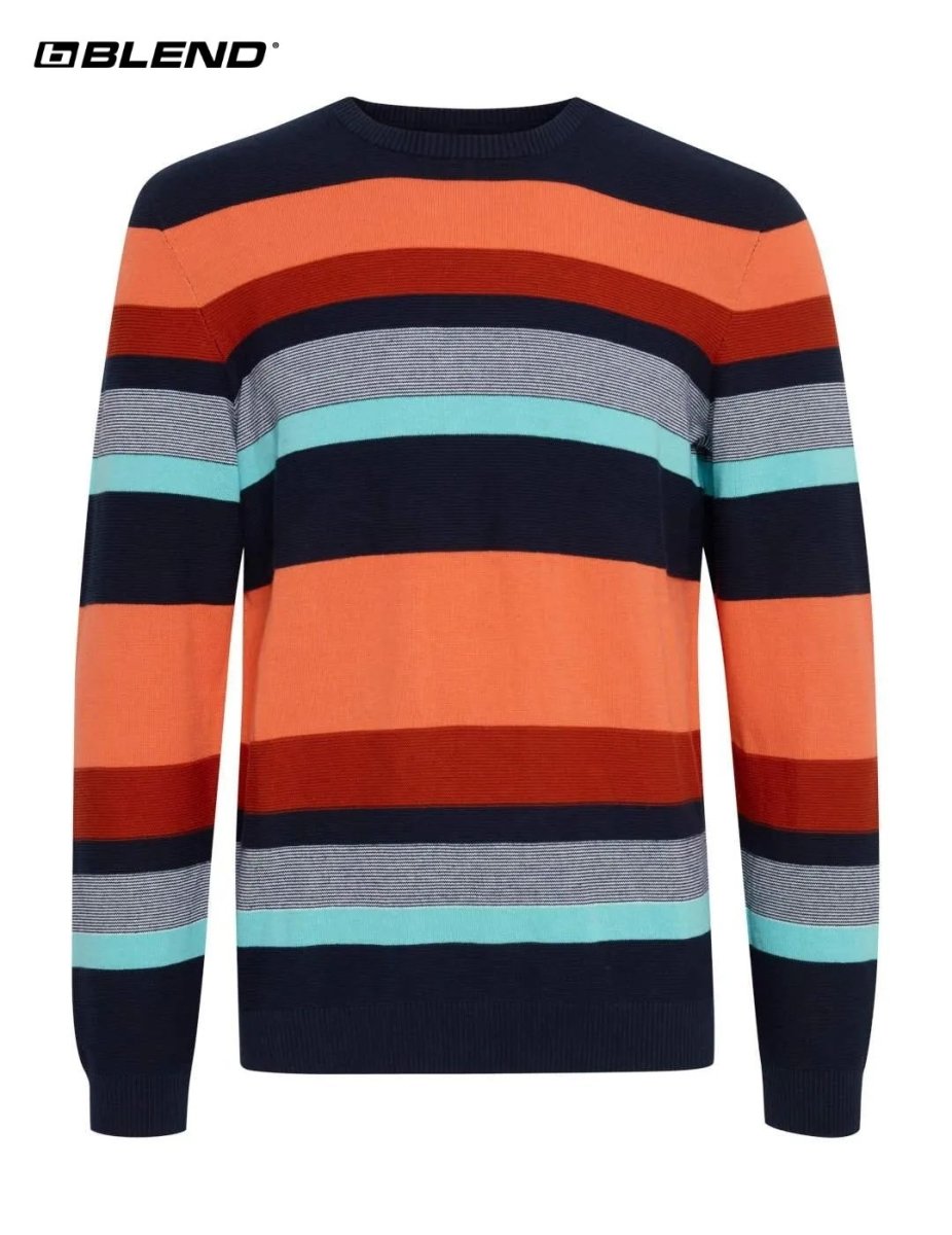 BLEND Multi Striped Jersey For Men - Smgarment's