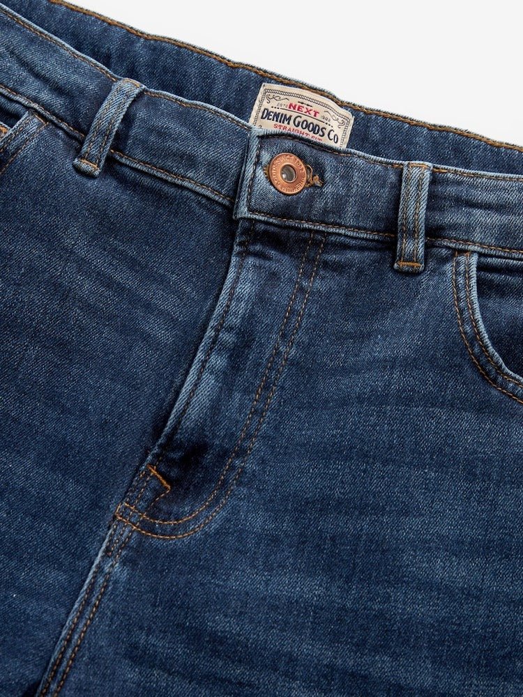 Blue Straight Fit Vintage Stretch Authentic Jeans - Smgarment's