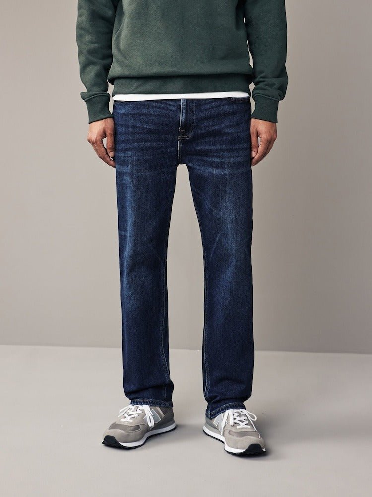 Blue Straight Fit Vintage Stretch Authentic Jeans - Smgarment's