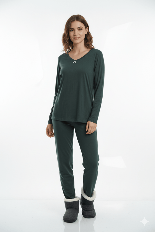 BLUEMOTION WOMENS BASIC V NECK FULL SLEEVE T SHIRT - Smgarment's