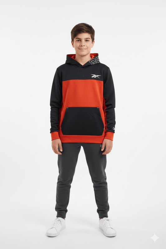 BOYS BLACK AND RED HOODIE - Smgarment's