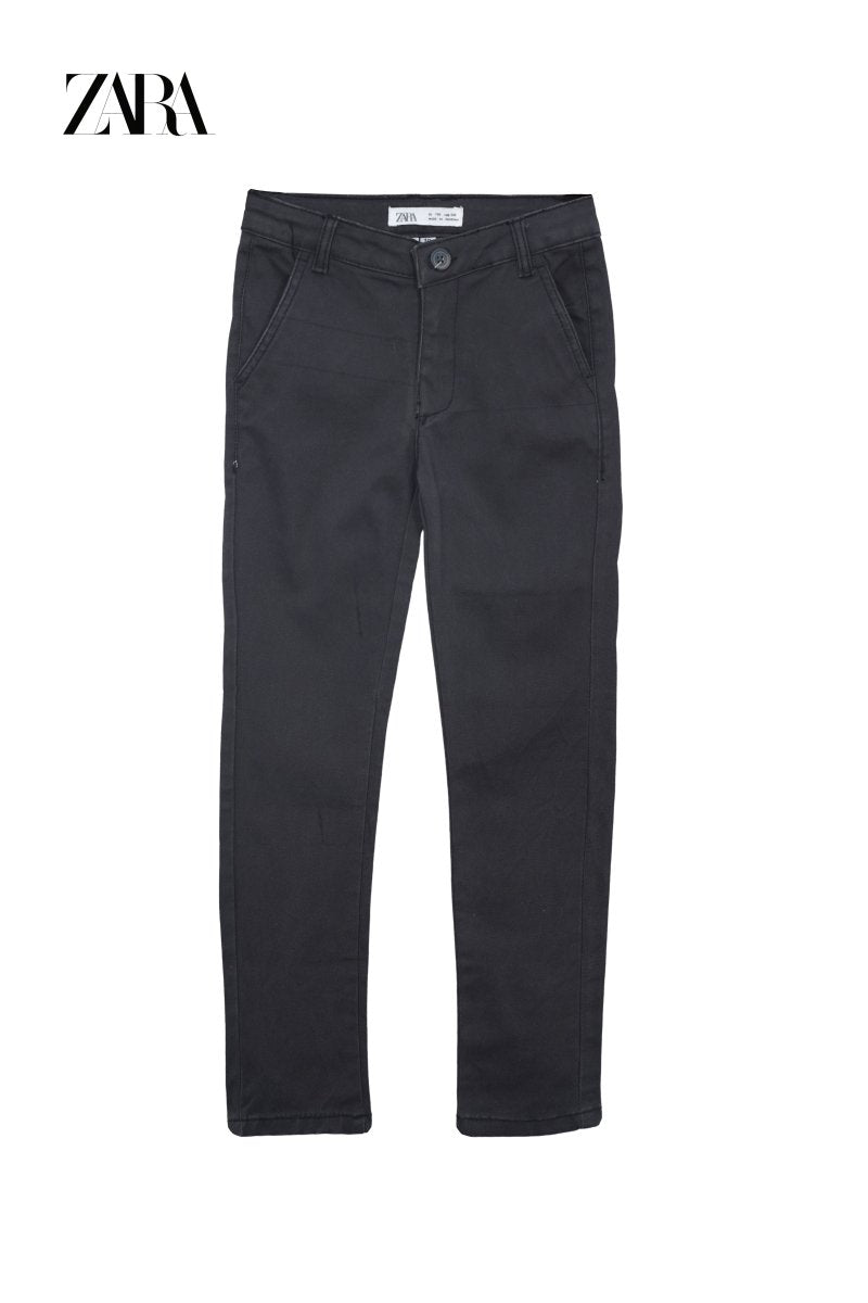 Boys' Black Slim Fit Chino Pants - Smgarment's