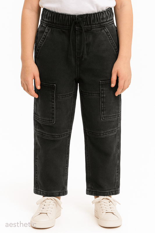 BOYS CARGO JOGGER DENIM JEANS - Smgarment's