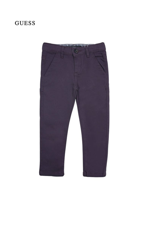 Boys Slim Fit Stretch Chino Pants - Deep Plum - Smgarment's