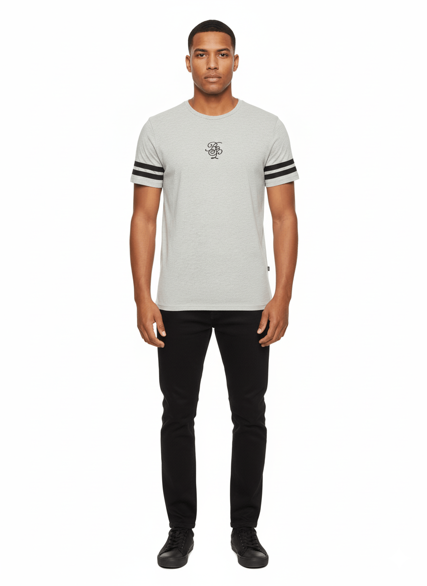 BS GREY REGULAR FIT T - SHIRT - Smgarment's