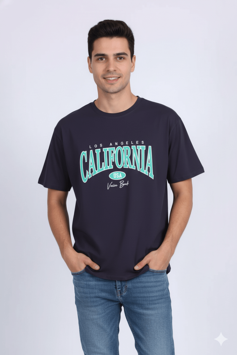 BS LONDON T-Shirt With California Print - Smgarment's