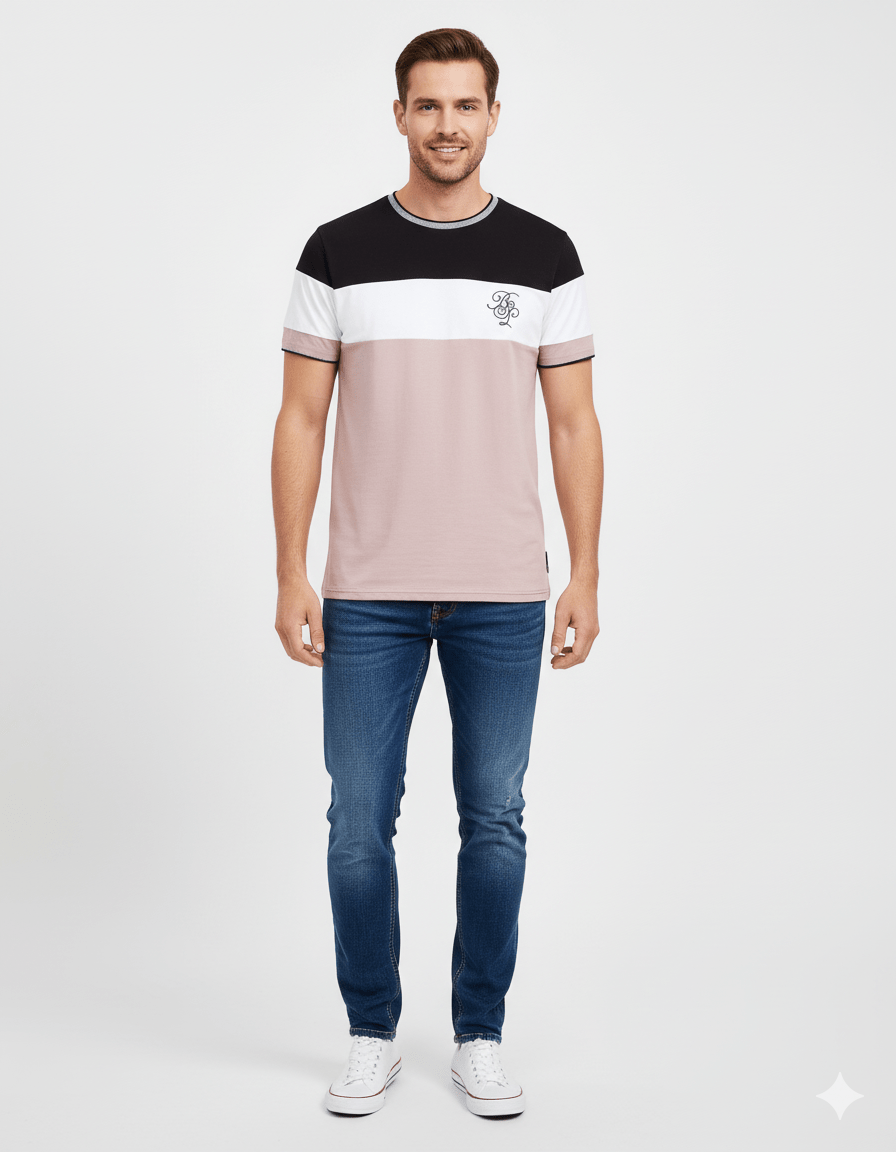 BS MEN COLOURBLOCKED T - SHIRT - Smgarment's