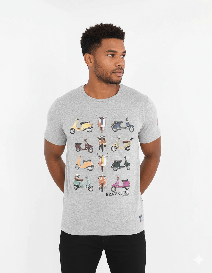 BS VESPA SHORT SLEEVES T - SHIRT - Smgarment's