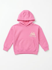 Nxt Girls Pink Fleece Pullover Hoodie with LA Club Athletics City Graphic| SM GARMENTS