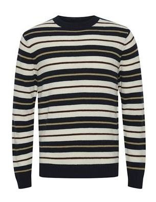 CASUAL FIRDAY Striped Wool Pullover - Smgarment's