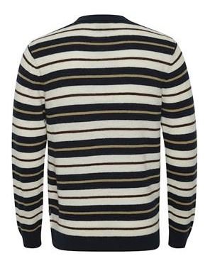 CASUAL FIRDAY Striped Wool Pullover - Smgarment's