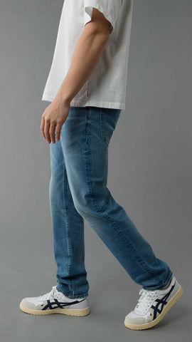 Easy Flex Tencel Fibers Slim Straight Jeans For Mens