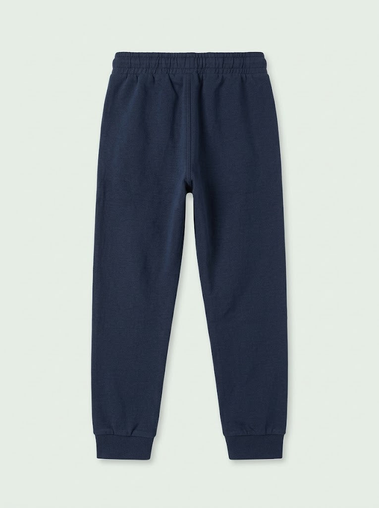Boys Navy Blue Jogger Pants with Red Drawstring | Kids Casual Sweatpants