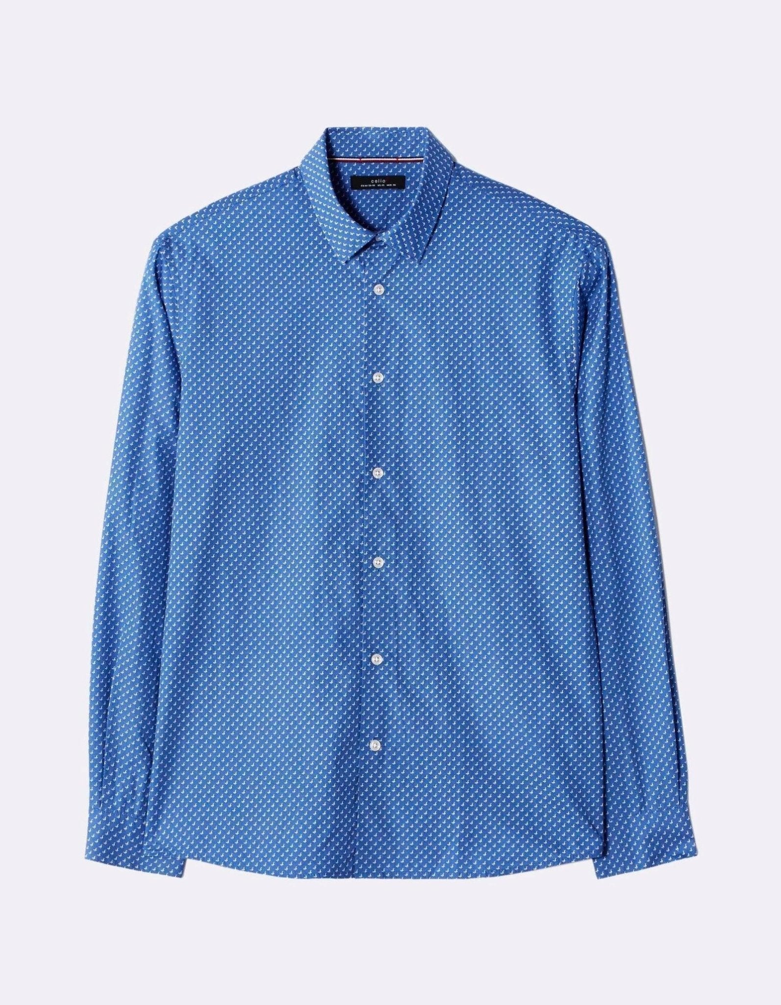 CELIO BLUE PRINTED CASUAL SHIRT - SMgarment's