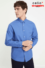 CELIO BLUE PRINTED CASUAL SHIRT - SMgarment's